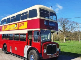 Red double decker for weddings in Banbury